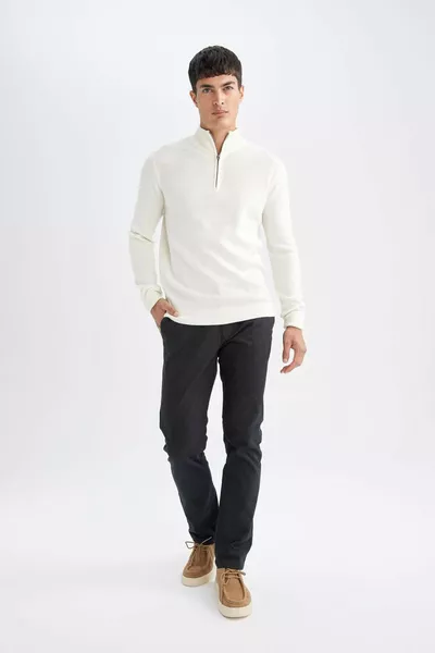 Chinohose Regular Fit Normale Passform Mit Taschen Gerade Bein WN