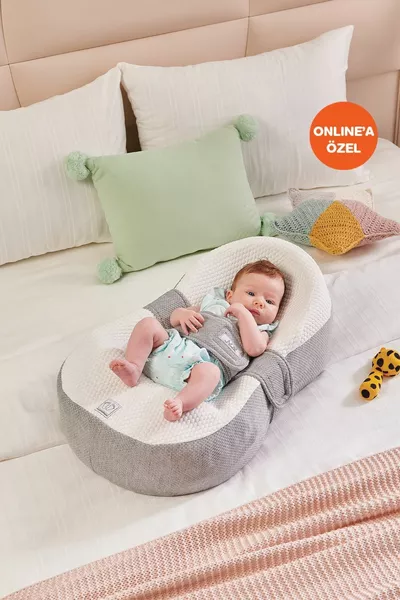 Унисекс детская кроватка бело-серая Juno®