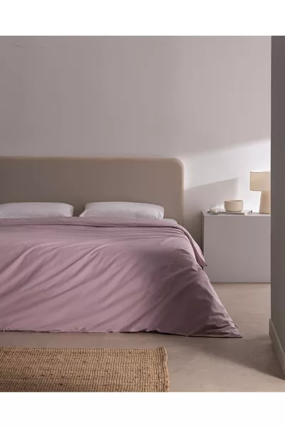 Manon Dubbeldekbed % Katoen Ranforce Uni - Licht Mûve