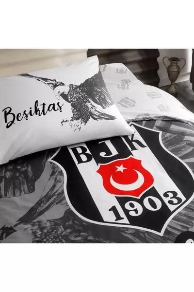 Parure de lit en coton pour une personne Licenciée Beşiktaş Kartal