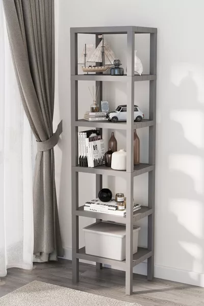 Decoratieve 6-laags kunststof multifunctionele boekenkast badkamerorganizer bloempotrek voorraadkast