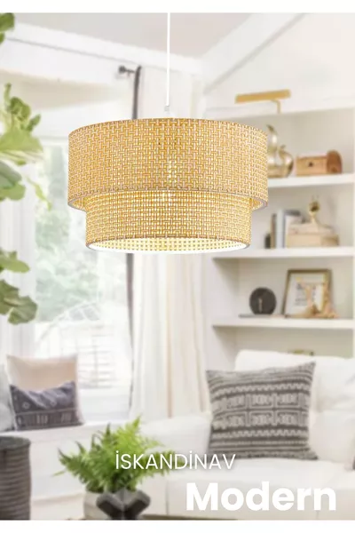 Homing Wicker Rattan Bohemian 2-Tier Pendant Light