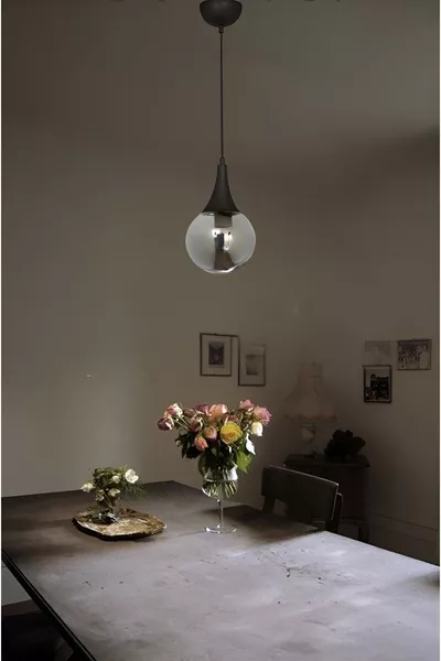 Suspension moderne noire simple Yağmur pour cuisine et salon