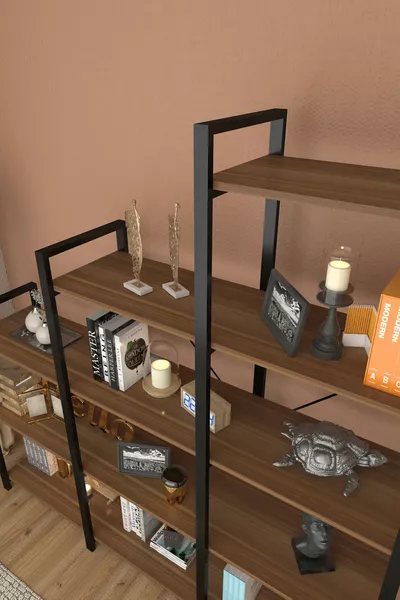 Kardelen Trapboekenkast - Walnoot