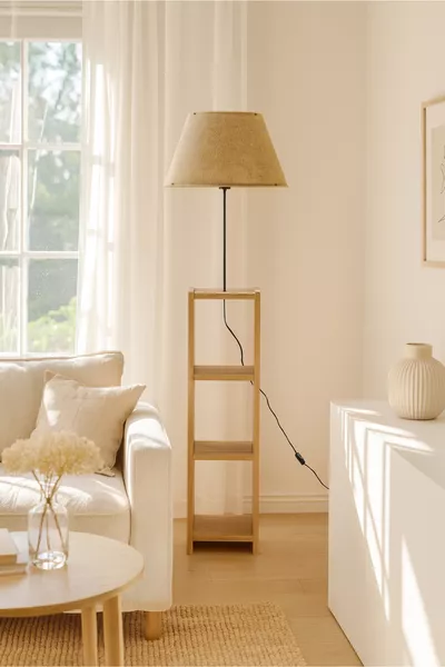 Decorative Floor Lamp with Shelves 