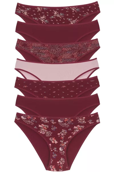 -5 حزمة 7 قطع من بكيني نسائي بنقشة الزهور 