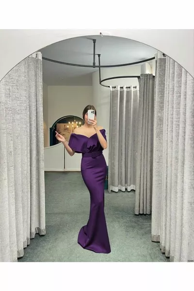 مرنة سكوبا النسيج الأسماك قطع حزام مساء اللباس وفستان التخرج.