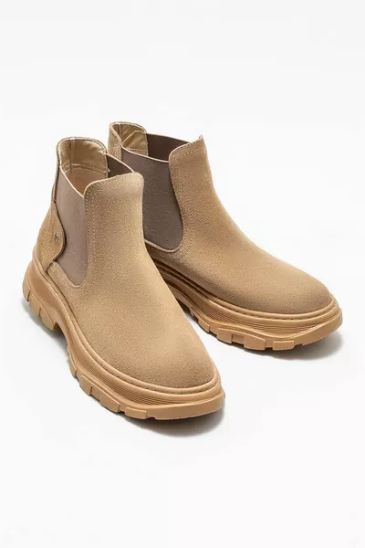 أحذية مسطحة نسائية من الجلد الطبيعي