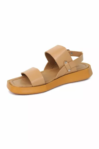 Naakte sandalen van echt leer voor dames 