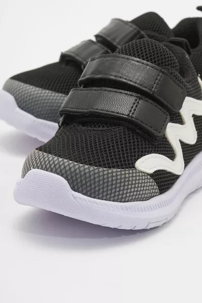 Унисекс Детские Черные Повседневные Кроссовки First Step