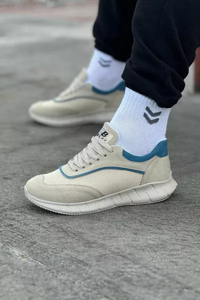 MokaShopin  Sneakers Uomo Maglieria Beige