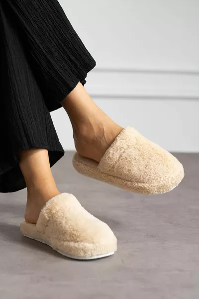 Modafrato FEATHERED INDOOR dames huispantoffels winterpantoffels stille zool