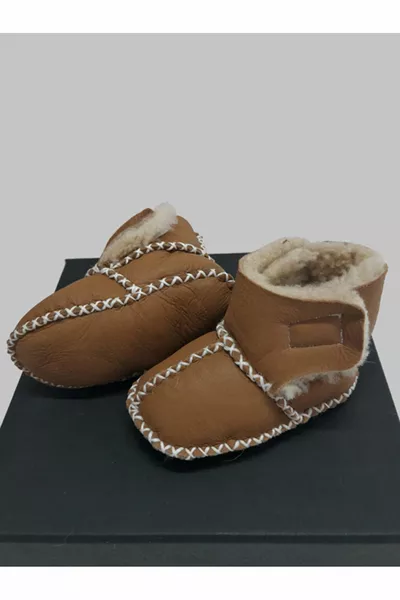 Baby Bio Lammfell Double Velcro Baby Stiefel Baby Booties Erste Schritt Schuhe - 