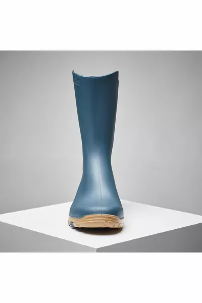 Women's Short Rain Boots - Blue - Hunting and Nature Observation - 