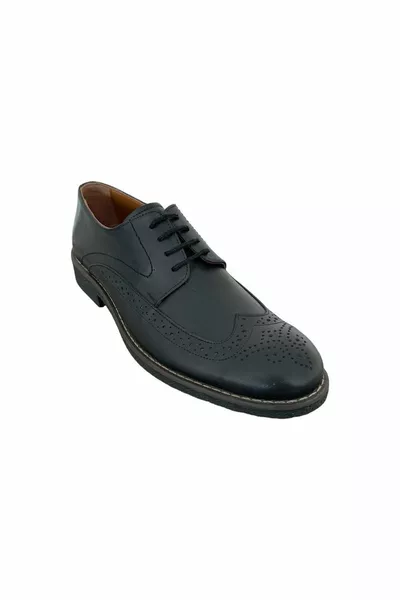 أحذية رجالية كاجوال كاجوال جلد طبيعي أسود