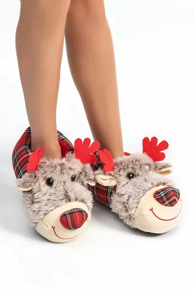 Cerf Femme, Serveuse Animal Panduf Gris /