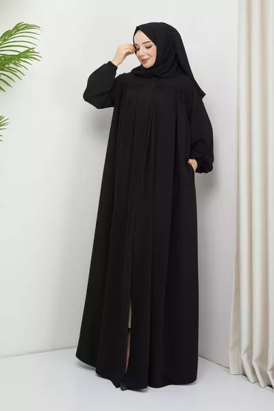 Islamischer Hijab Abaya Yoke geraffte Medina Seide voller Hijab