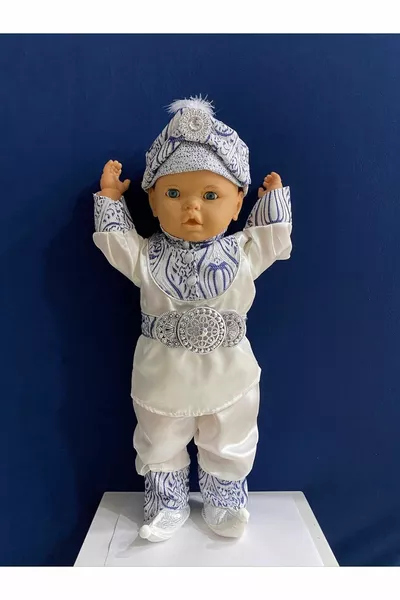 طفل رضيع فاخر الأمير قفطان مولود الختان مجموعة