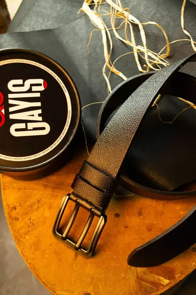 Овална кутия по поръчка | %1oo Естествена биволска кожа | Мъжки дънков колан | Колан за зестра за подарък