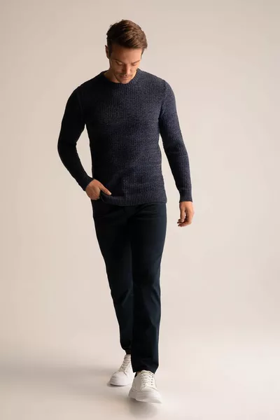 Regular Fit Bisiklet Yaka Triko Kazak