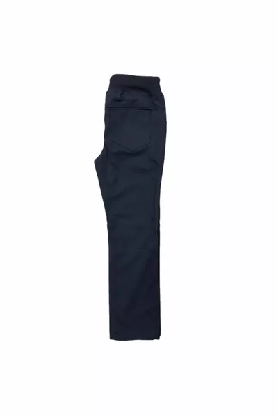 سروال المدرسة الابتدائية قماش كامل مرن أزرق كحلي