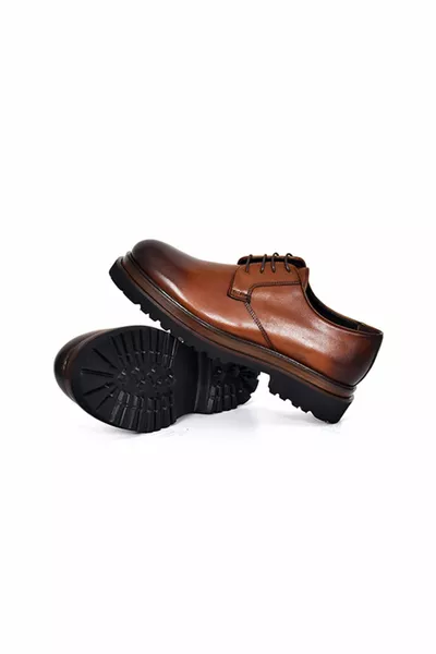 TNL  Bruin antiek leer Eva zool veterschoen heren