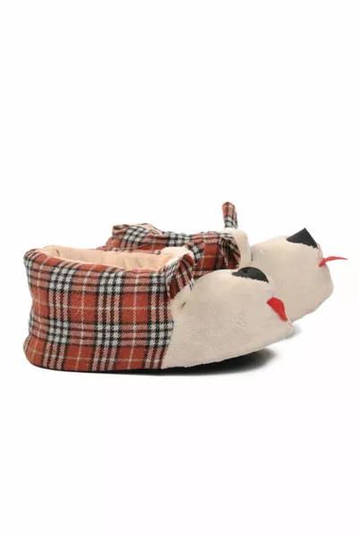 Dog Tile Red Beige Women's Panduf