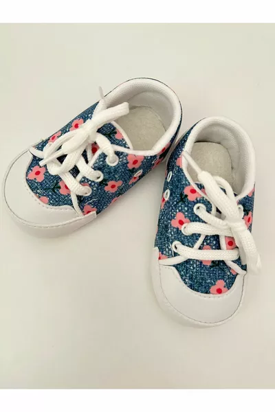 ДОМАШНИ ОБУВКИ И БОТУШИ ЗА МОМИЧЕНЦА С МЕКА ПОДМЕТКА С ФЛОРАЛНИ ШАРКИ