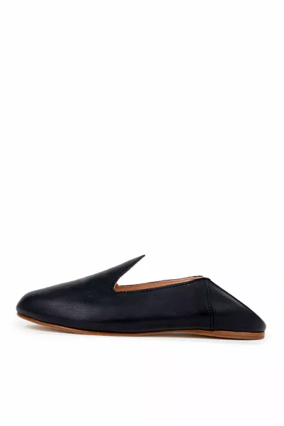 Mocassino Donna Pelle Nero LA SPAZZOLATO