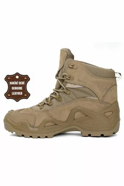  الرجال الرمال البيج جلد طبيعي للماء للماء في الهواء الطلق سميكة عارضة الرياضة الشتاء الأحذية البريدية