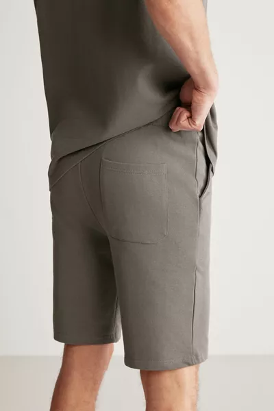 Colombia Set di 2 tute da ginnastica grigie ricamate senza pile Comfort Fit