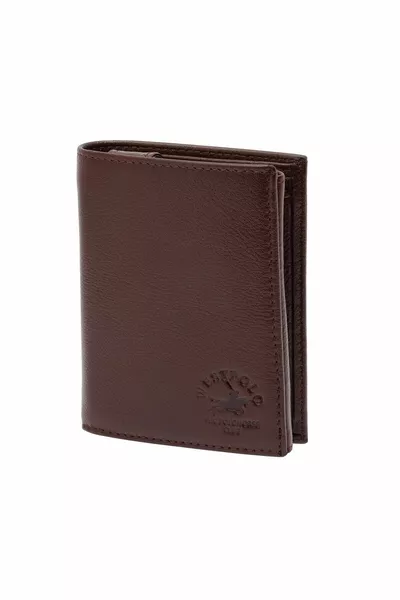 West Polo Münzfach aus echtem Leder Geldbörse für Herren Kartenhalter