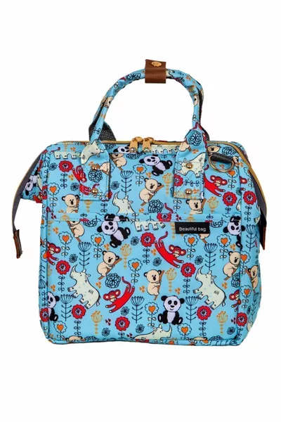 معزول بالحرارة للماء حقيبة حرارية الغذاء تحمل لانش بوكس الأزرق