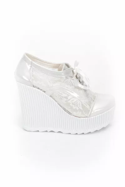 Белый тюль Платан Женские Мягкие Каблуки CNR