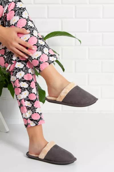 Modafrato Puffi داخلي صوفي منزل للجنسين شباشب شتوية