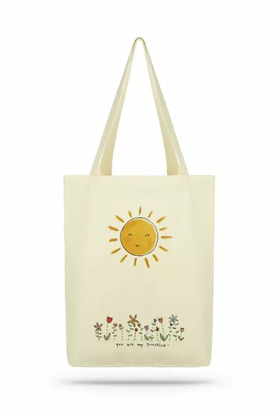 حزمة يبتسم الشمس قماش قماش حمل حقيبة