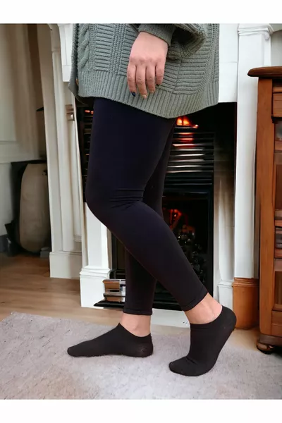  زوجا للجنسين جوارب سوداء مستقيمة