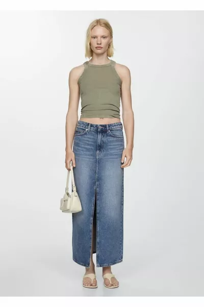 تنورة جينز طويلة