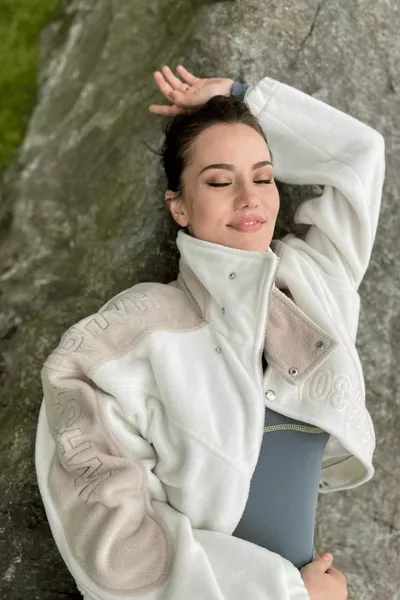  Флисовое пальто оверсайз на молнии