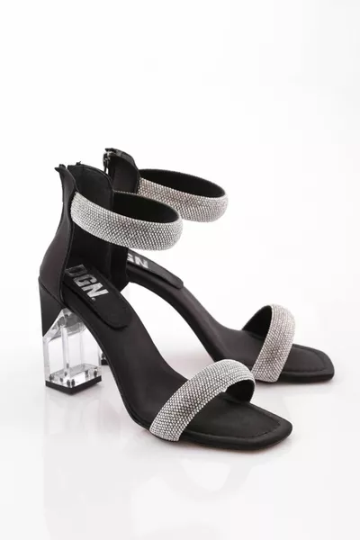  المرأة الكاحل الحجر مزينة مساء اللباس الكعب