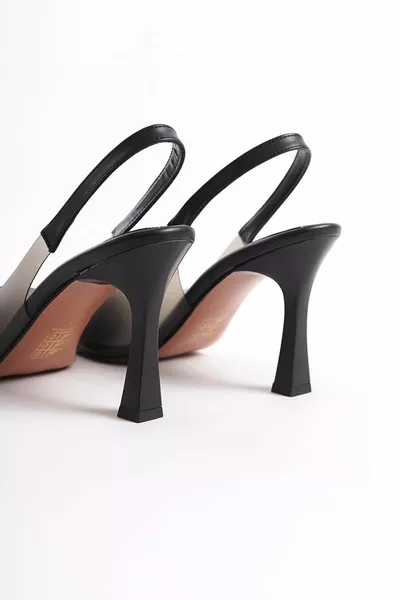  نسائي مفتوح الظهر شفاف مفصل خنجر