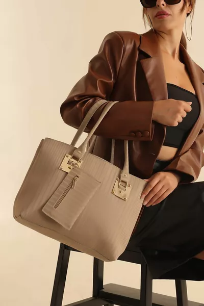 Женский бежевый подарок повседневная свадебная сумка для мамы большого размера сумка для рук и плеча с кошельком