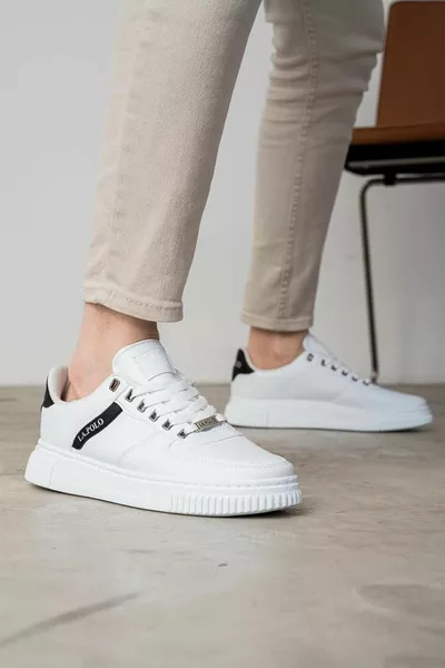  Бял Черен Цвят Бял Подметка Мъжки ежедневни обувки