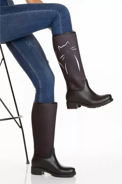 Cat Draw Flexible Wade Nicht selektiv Wasserdicht Angenehm zu tragen Regenstiefel