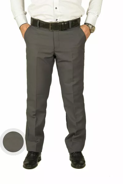 Pantaloni da uomo in lino grigio con sciarpe(5) Pantaloni da papà