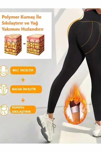 Sauna-Leggings Modell Abnehmen Thermisch Zwei Größen Abnehmen Körperformung Sauna Agraf Korsett Leggings