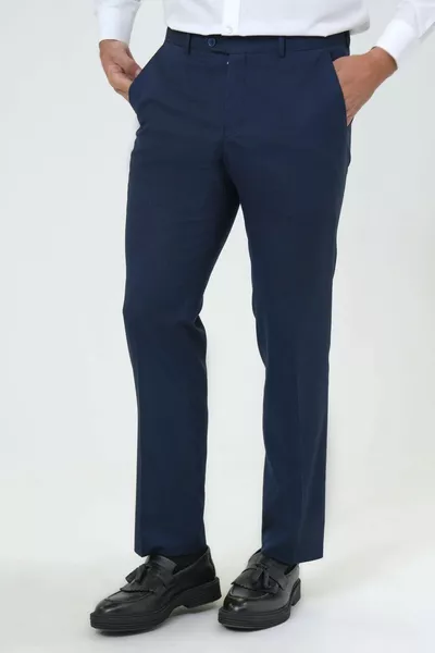 الفرسان عارضة صالح الأزرق الداكن عادي بسط النسيج السراويل