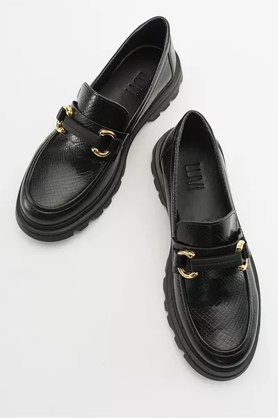 FRAS loafer voor dames met zwart patroon