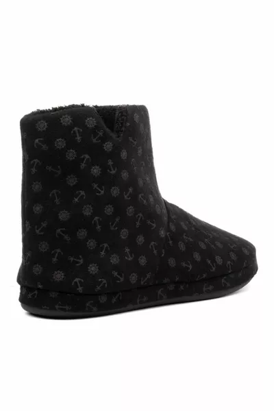 Мужские Черные Домашние Зимние Сапоги Пантуфу Зимние Домашние Сапоги