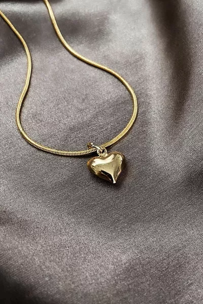 Collana cuore % acciaio Collana donna, placcato oro, regalo -  cm placcato argento